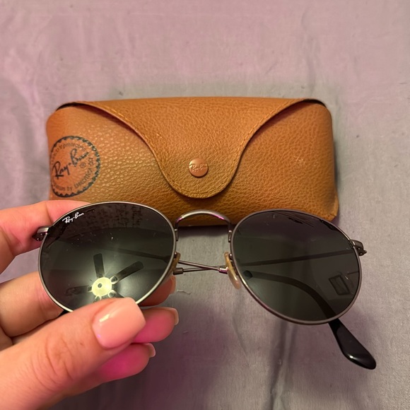Ray-Ban Accessories - Ray Bans Sunglasses Grey Round Metal Sunglasses With Case